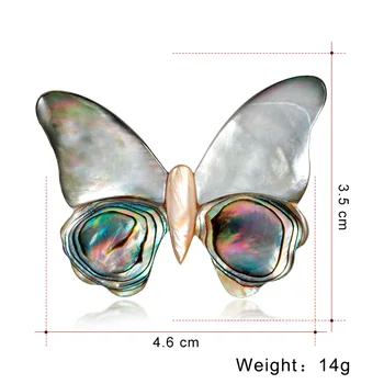 HOSENG Abalone Shell Motýľ Brošňa Elegantné Ženy Módny Dizajn Zimný Kabát Šperky Pin HS_9357