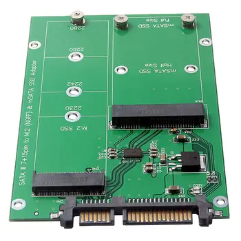 Hot-2,5 palca M. 2 NGFF MSATA 2-v-1 Viacero Veľkých SSD na SATA III Converter Karty
