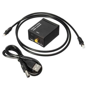 Hot-Koaxiálny Digitálny Optický Toslink Signál na Analógový Audio Prevodník Adaptér RCA SV