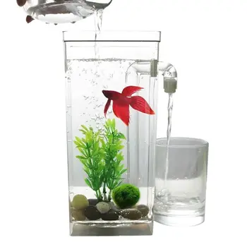 HOT-LED Mini akvárium Akvárium samočistiaci akvárium Misy Pohodlný Stôl Akvárium Office Home Dekorácie Pet Príslušenstvo