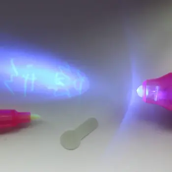 Hot Predaj 14pcs UV Svetlo Pero Neviditeľné Čarovná Ceruzka Tajné Fluorescenčné Pero na Písanie Deti Dieťaťa Kreslenie, Maľovanie na Palube