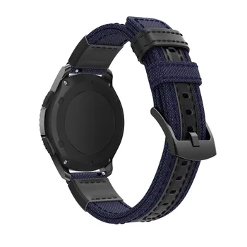 Hot predaj 22mm plátno a klasické hodinky Remienok Pre Samsung Výstroj S3 plátno hodinky, náramok Pásma Sledovať kapela 22 mm Classic watchband