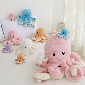 Hot Predaj 40-80 cm Krásny Simulačné Octopus Prívesok Plyšové plyšová Mäkká Zvierat bytové Doplnky Roztomilá Bábika Deti Darčeky