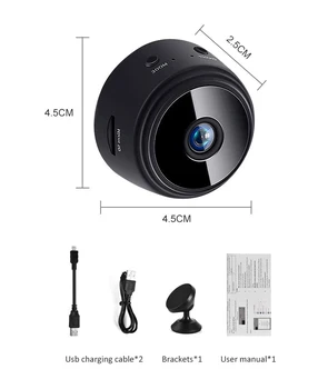 Hot Predaj 720P HD Mini IP WIFI Kamera Videokamera Wireless Home Security DVR Nočné Videnie Bezdrôtové Kamery Dropship