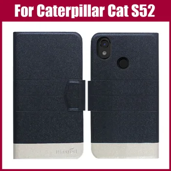 Hot Predaj! Caterpillar Cat S52 Prípade, 5 Farby Flip Ultra-tenké Módne Kože Telefón Ochranný Kryt Pre Caterpillar Cat S52 Prípade