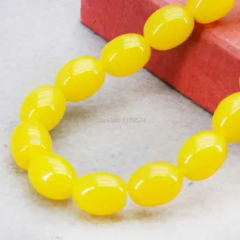 Hot Predaj Imitácia včelí vosk Šperky Žltý Kameň Voľné Korálky Žltá Nepriehľadné Resinových Doplnkov DIY 10X14mm Pre Ženy, Dievčatá Dary