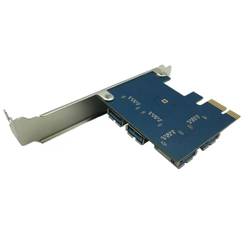 Hot Predaj PCIE PCI-E slot karty PCI Express 1X až 16X Stúpačky Karty 1 až 4 USB3.0 Násobiteľ Hub Adaptér Pre Bitcoin Banské Banské Banské Zariadenia