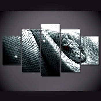 Hot Predaj Plagát HD Vytlačí Moderný 5 Kusov Zvierat Modulárny Obrázky Had Plátno na Maľovanie na Stenu Umenie Posteli Pozadí Domova