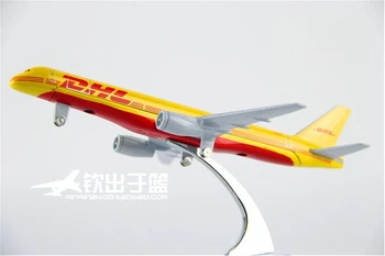 Hot predaj rovine model Boeing 757 DHL nákladné lietadlá, B757 16 cm Zliatiny simulácia lietadlo model pre deti hračky Vianočný darček