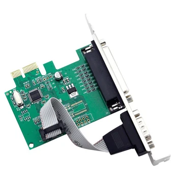 HOT-RS 232 RS-232 Sériový Port (COM & DB25 Tlačiareň Paralelný Port LPT PCI-E slot karty PCI Express Card Adaptér Converter WCH382L Čip
