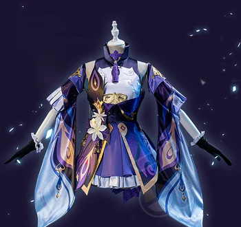 Hra Genshin Vplyv Keqing Cosplay Kostým Genshin Vplyv Cosplay KEQING Kostým, Šaty Uniformy Ženy Halloween Celý Súbor