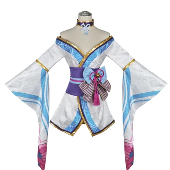 Hra LOL Ducha Kvet Ahri Cosplay Kostým Kimono Šaty Parochňu Halloween Karneval Strany Jednotné Oblečenie