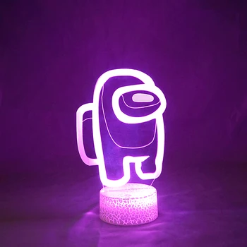 Hra Medzi Nami 3D Lampa Dekor LED Senzor Svetla Atmosféru Posteli Noc Darček Farby Ploche USB Lampa Na Konferenčný Stolík