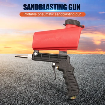 Hrdza Tryskanie Sandblasting Striekacia Pištoľ Ručné Brúsenie Prenosné Pneumatické Gravitácie Tvrdý Sandblaster Nastavenie Výkonu Nástroj