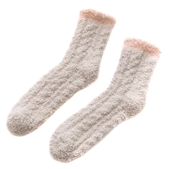 Hrejivý Baránok, Vlnené Ponožky 2/4 Dvojice Žien Dievča Teplé Fleece Ponožky Uprostred Trubice Poschodí Ponožky TT@88