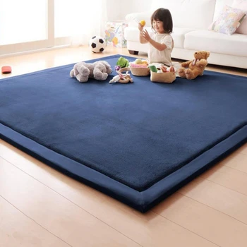 Hrubé 3 CM Tatami Coral Fleece Zamatový mat spálni koberec Matrac Baby playmat Japonský lvingroom posteľ koberec veľké veľkosť Dieťa mattess