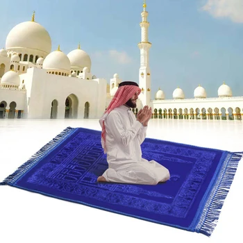 Hrubé Mäkké Moslimských Islamské Modlitby Mat Salat Musallah Modlitba Koberec tapis de priere islam Sajadah Modlí Rohože Koberec Koberec gebedskleed
