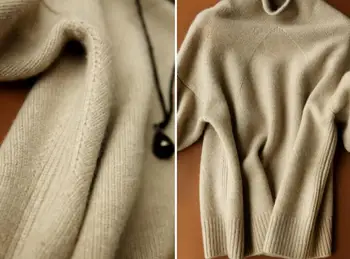 Hrubé voľné turtleneck sveter ženy pulóver pletený sveter topy