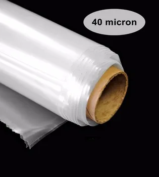 Hrúbka 40 mikrónov Skleníkových Jasné, Plastové Fólie Polyetylénu Krytiny