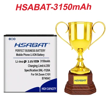 HSABAT Najnovšie Batérie pre Samsung Galaxy S4 Zoom SM-C1010 C105 NX3000 I939D S4zoom C1010 3150mAh B740AC B740AE