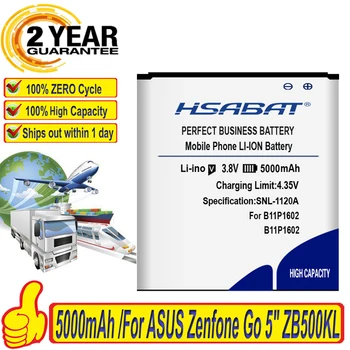 HSABAT Top Značky Nové 5000mAh Batérie B11P1602 pre ASUS Zenfone Ísť 5