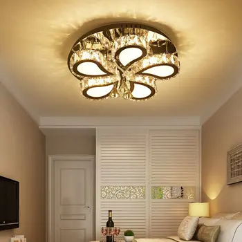 HSHIXINMAO Moderné kolo led stropné svietidlá, moderné a jednoduché romantický crystal home Stropné lampy, osvetlenie