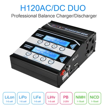 HTRC H120 AC 50W 70W / DC 100W*2 Dvojité Výstup 10A RC Rovnováhu Nabíjačku/Discharger pre Lilon/LiPo/LiFe/LiHV Batérie