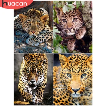 HUACAN DIY Diamond Maľovanie Nové Arriva Leopard Plné Námestie Diamond Umelecké Mozaiky Zvierat 5D Výšivky Domova
