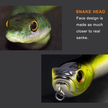 Hunthouse trairao ceruzka lákať hlavy hada hlasný zvuk, ceruzka lákať plávajúce 80mm 32g Silné Výšok Háčiky na šťuka lákať lw127