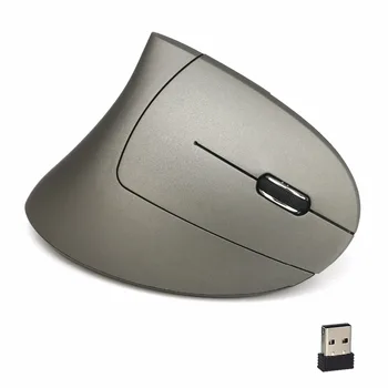 HXSJ vertikálne myši 2.4 G bezdrôtová myš, dobíjacia myš vstavané 600 mA batérie nastaviteľné 2400dpi vhodné pre office hra