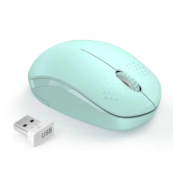 I210 Stlmiť 2.4 G Ružová modrá Bezdrôtový Prenosný Ergonomická Myš pre Stolné počítače, Prenosné počítače Bluetooth Mouses