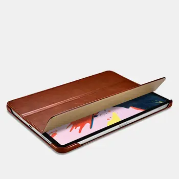 Icarer pre Apple iPad Pro 11 palcový (2020) Vintage Series pravej Kože Folio Prípade Retro Cowhide Kože Flip Ochranný Kryt