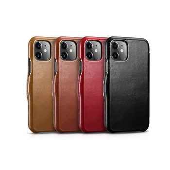 ICARER Vysoká Kvalita Premium pravej Kože Vintage Flip Cover obal Pre iPhone 11 Kože Flip Prípade 6.1 palcovým