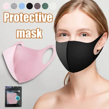 Ice hodvábna maska Proti Prachu Bavlna Úst Tvár Masku Anti-fog čierne stereo 3D masku, Respirátor Muži Ženy Mascarillas Mascaras