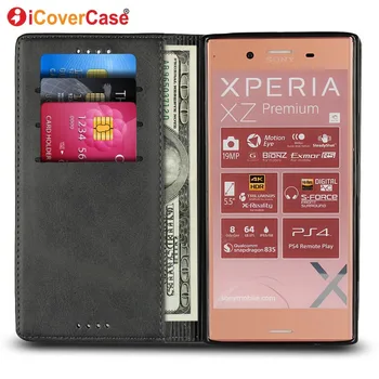ICoverCase Magnetické Kožené Peňaženky Pre Sony Xperia XZ Premium Prípade Soft Shell Pre Sony G8142 G8141 Kryt Telefónu Príslušenstvo Coque