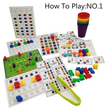 Ideálny Počítanie Nesie S Stohovanie Poháre Set - Montessori Rainbow Zodpovedajúce Hra C6UF