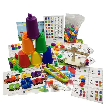 Ideálny Počítanie Nesie S Stohovanie Poháre Set - Montessori Rainbow Zodpovedajúce Hra C6UF