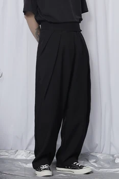 IEFB /pánskeho oblečenia Bežné nohavice dlhé dady nohavice 2021 jar nový dizajn, vysoký pás voľné širokú nohu, nohavice pre mužov streetwear 9Y2534