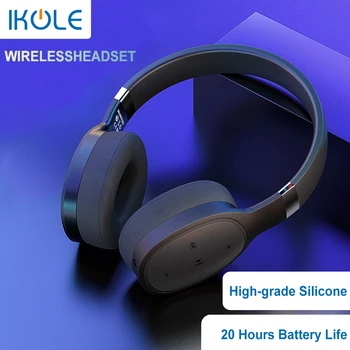 IKOLE Bluetooth 5.0 Bezdrôtový Headset, Hlboké Basy HiFi Stereo Zvuk Gumy, Prenosné a Pohodlné Nosenie Slúchadiel s Mikrofónom Slúchadlá