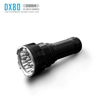 IMALENT DX80 Silný Blesk 32000Lumen Nabíjateľná LED Baterka Samostatne Defe Taktické Svietidlo Ultra Svetlé Nepremokavé Vonkajšie