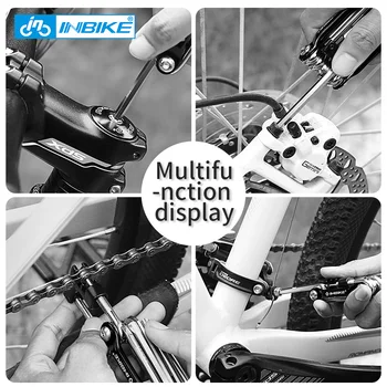 INBIKE 10 v 1 Multifunkčné Opravu Bicyklov Nástroje Cyklistické Reťazca Nit Extractor Hexagon Kľúča Bicykli Repair Tool Príslušenstvo