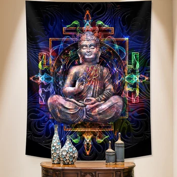Indický Buddha meditácie domáce dekorácie gobelín České dekoratívne Hippie yoga mat psychedelickej scény Mandala list