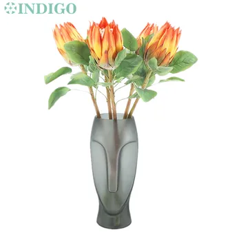 INDIGO -Protea cynaroides Princezná Kvet Veľké Veľkosti Skutočný Dotyk Umelý Kvet Svadobný Kvet Strany Prípade Dekorácie Dropship