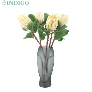 INDIGO -Protea cynaroides Princezná Kvet Veľké Veľkosti Skutočný Dotyk Umelý Kvet Svadobný Kvet Strany Prípade Dekorácie Dropship
