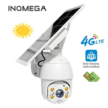 INQMEGA 4G Verzia 1080P HD Solárny Panel Vonkajší Dohľad Nepremokavé CCTV Kamera, Smart Home obojsmernú Hlasovú Zabezpečovacia signalizácia