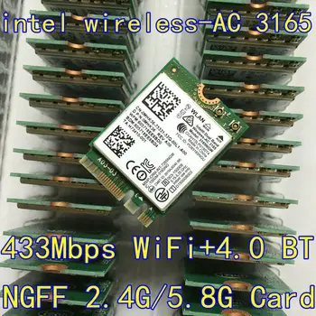Intel 3165 3165NGW 3165AC dvojpásmový Bezdrôtový AC + Bluetooth4.2 Mini NGFF karty wifi 802.11 AC 4.2 433Mbps NGFF Bezdrôtovú Kartu, 3160
