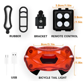 Inteligentné Diaľkové Ovládanie Bicykel zadné svetlo s USB Nabíjateľné MTB, Road Bike Sústruženie Signálneho Svetla Cyklistické Bezpečnostné Varovanie zadné Zadné Lampy