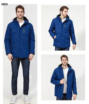 Inteligentné vykurovacie bunda Teplá bunda Nepremokavá Windbreaker Bundy Zimné Bundy Vetru Outdoor oblečenie, Horolezecké oblečenie