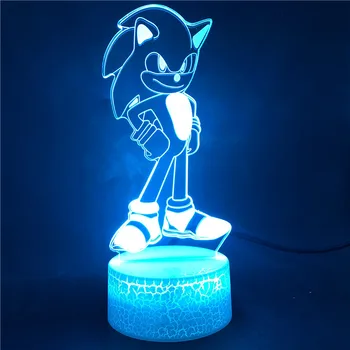 Internet Ježko Sonic Bluetooth Základne Celkom Cenu Dotykový Snímač Nočného Svetlé Base LED Nočné Svetlo 7 Farieb s Diaľkovým