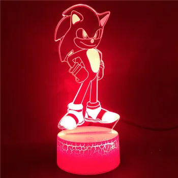 Internet Ježko Sonic Bluetooth Základne Celkom Cenu Dotykový Snímač Nočného Svetlé Base LED Nočné Svetlo 7 Farieb s Diaľkovým